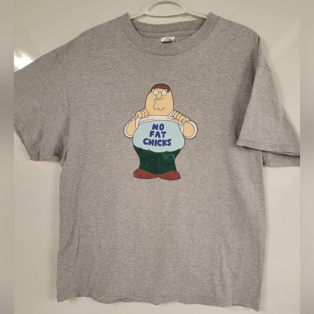 Vintage Family Guy Funny Comedy Irony Tee, Delta Pro Weight Heather Gray, Large